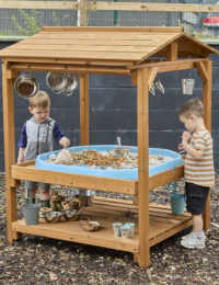 Super cabane en bois d’activités pour bac d’exploration sensoriel